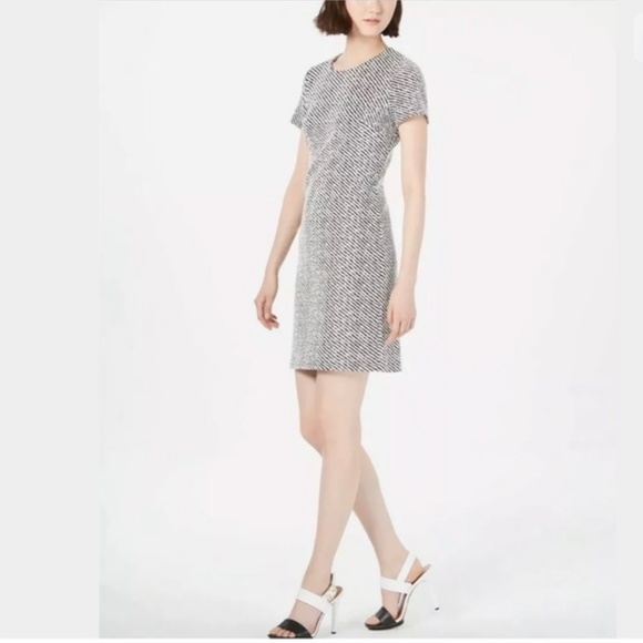 Calvin Klein Jacquard Pointe Knit Sheath Dress - Picture 2 of 4